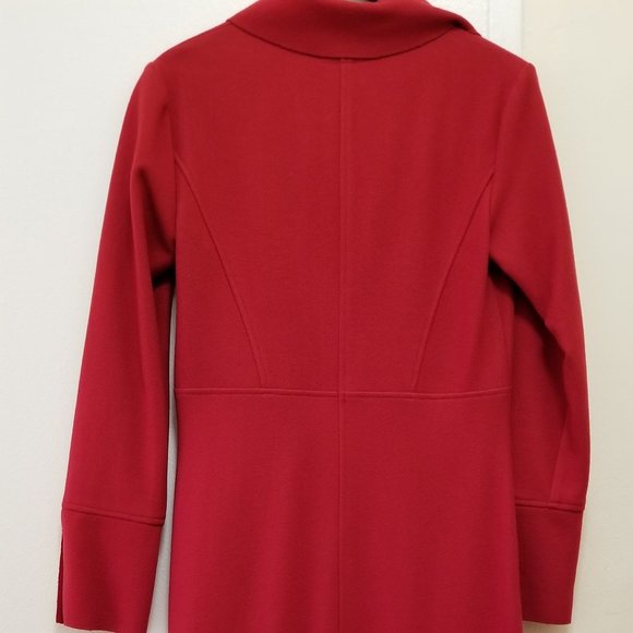 She by Sheri Bodell Womens Long Red Coat, Sz 6, Collector's Item, From $498, New - Picture 2 of 10